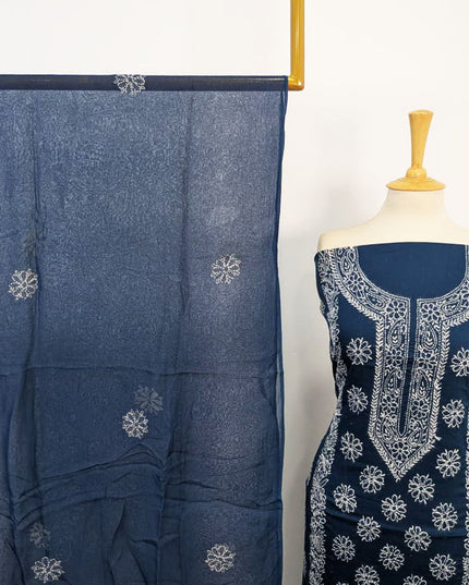 Fancy Lawn with Handmade Shadow Work Shirt & Chiffon Dupatta 3Pc Unstitched