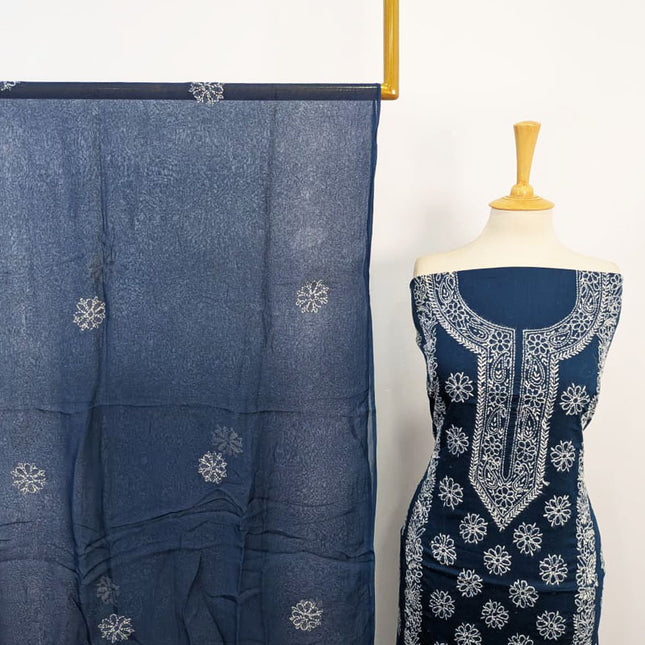 Fancy Lawn with Handmade Shadow Work Shirt & Chiffon Dupatta 3Pc Unstitched