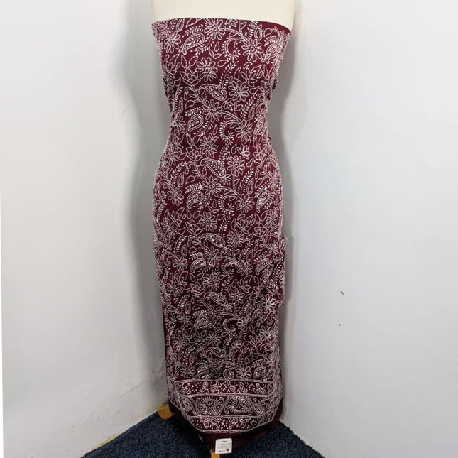 Lawn with Shadow + Chikankari Work Shirt & Chiffon Dupatta 3Pc Unstitched