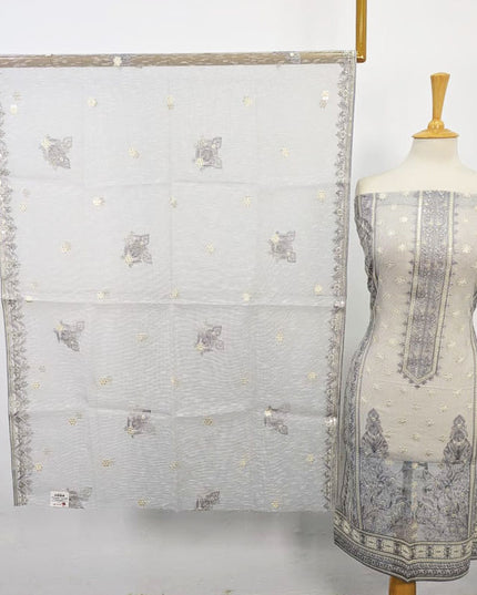 Fancy Embroidered Cotton Net Shirt Dupatta 2PC Unstitched