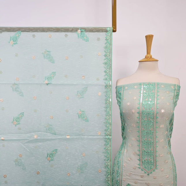 Fancy Embroidered Cotton Net Shirt Dupatta 2PC Unstitched