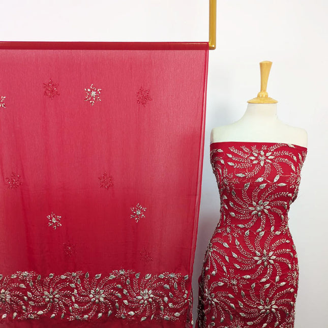Chiffon with Handmade Full Jaal Gotta Work Shirt & Dupatta 2Pc Unstitched