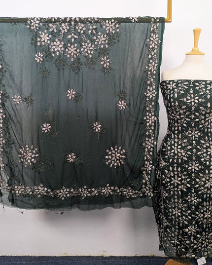 Fancy Chiffon with Full Jaal Gotta Work Shirt & 4 Sided Border Dupatta 2Pc Unstitched