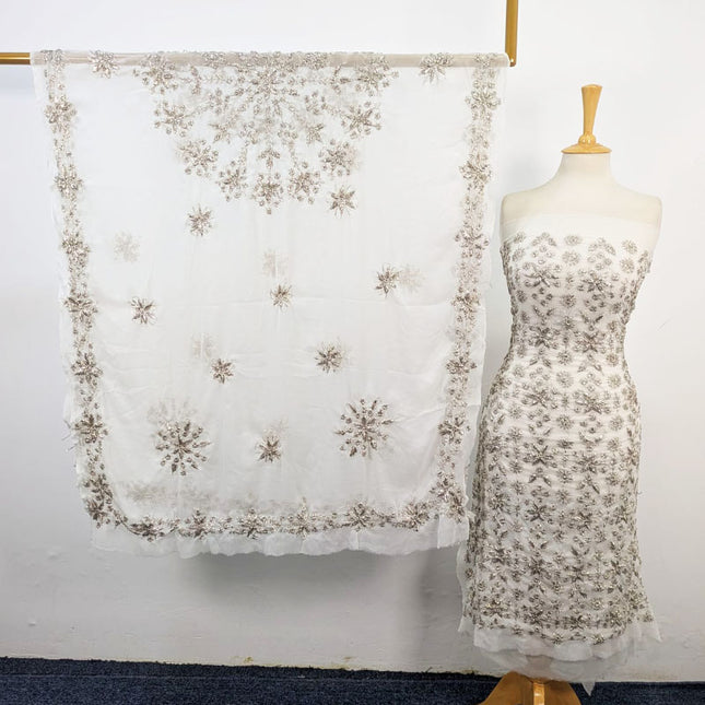 Handmade Full Jaal Gotta Work Chiffon with 4 Sided Border Dupatta 2Pc Unstitched
