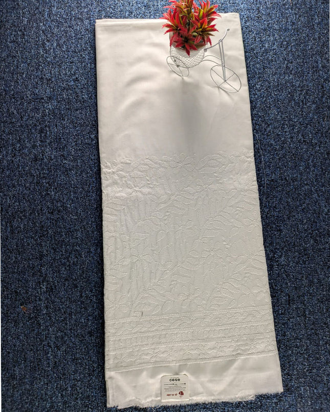 Handmade Shadow & Chikankari Work Lawn Unstitched Trouser (Dyeable)