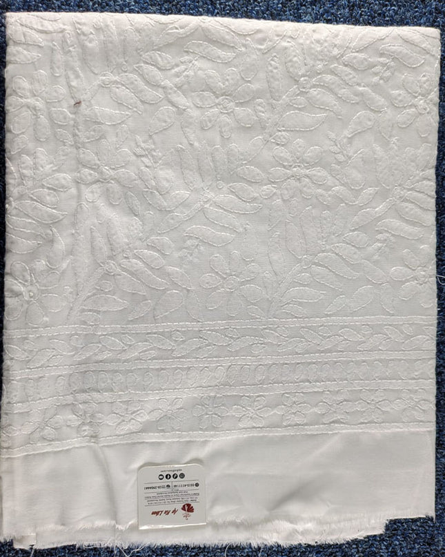 Handmade Shadow & Chikankari Work Lawn Unstitched Trouser (Dyeable)