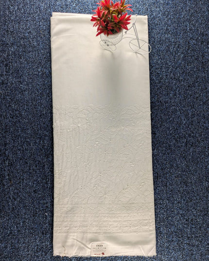 Lawn with Shadow & Chikankari Work Unstitched Trouser (Dyeable)