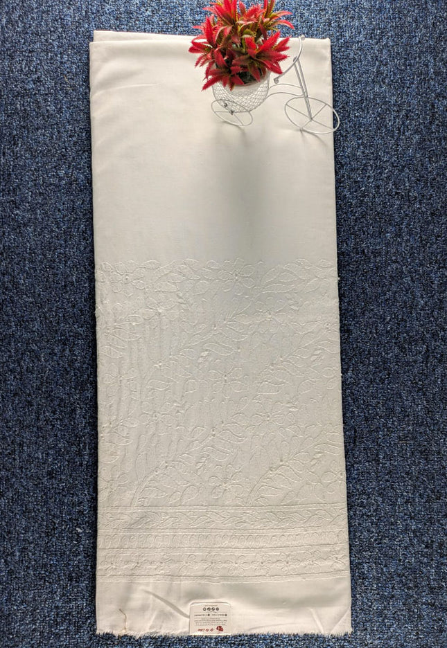 Lawn with Shadow & Chikankari Work Unstitched Trouser (Dyeable)