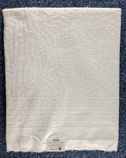 Lawn with Shadow & Chikankari Work Unstitched Trouser (Dyeable)