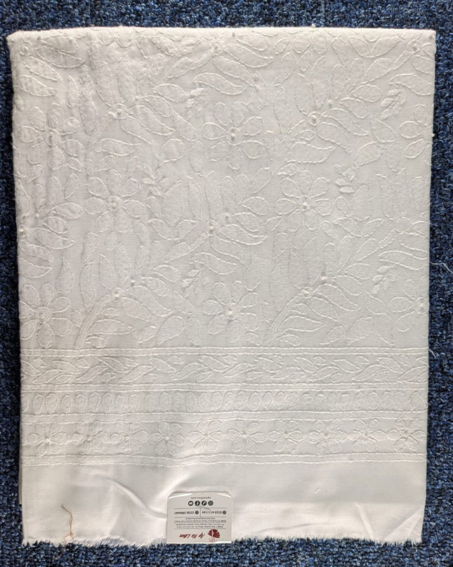 Lawn with Shadow & Chikankari Work Unstitched Trouser (Dyeable)