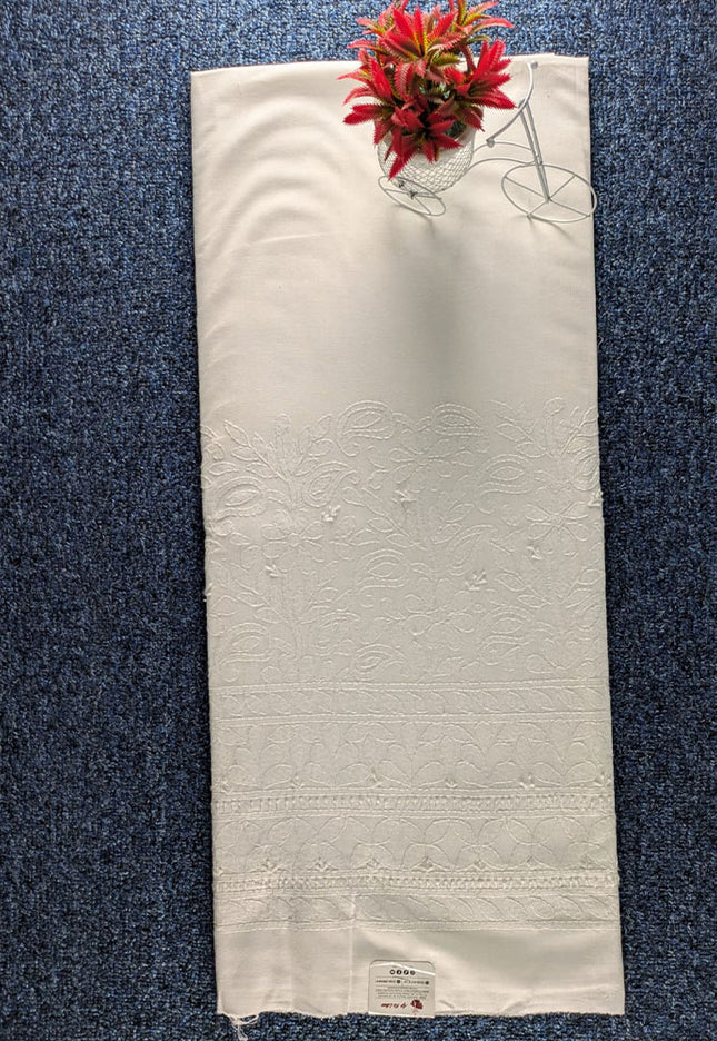 Fancy Dyeable Lawn with Shadow & Chikankari Work Unstitched Trouser