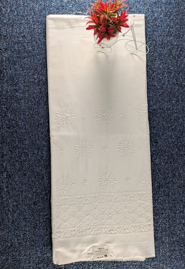 Handmade Shadow & Chikankari Work Lawn Unstitched Trouser (Dyeable)