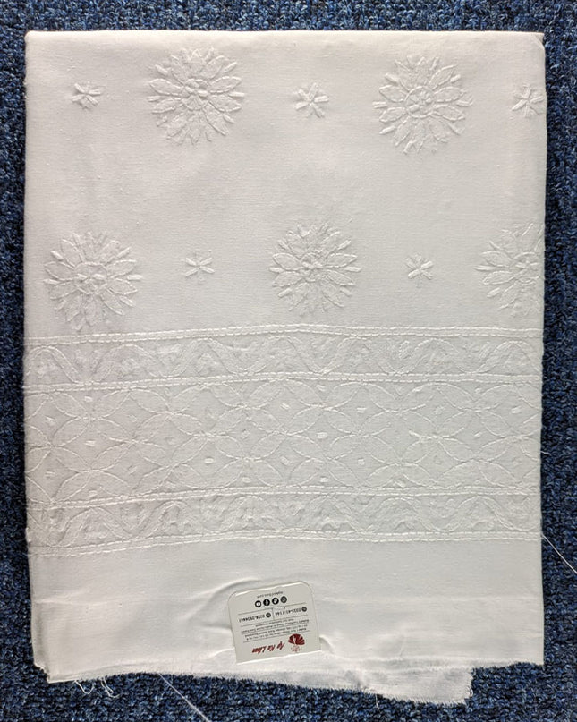Handmade Shadow & Chikankari Work Lawn Unstitched Trouser (Dyeable)