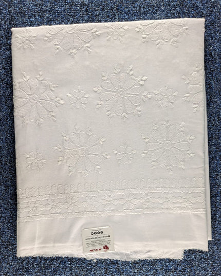 Lawn with Shadow & Chikankari Work Unstitched Trouser (Dyeable)