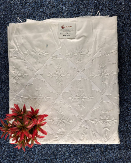 Fancy Handmade Aplic + Pakka Tanka Work Lawn Unstitched Trouser (Dyeable)
