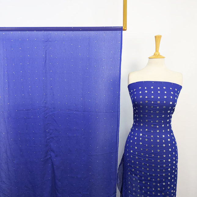 Handmade Mukesh Work Crinkle Chiffon Shirt Dupatta 2Pc Unstitched