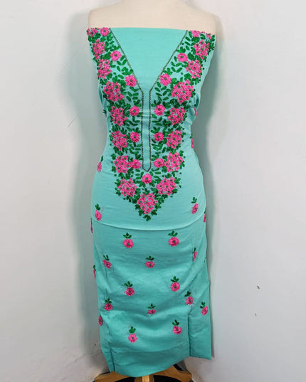 Lawn with Multicolor Ribbon Work & Chiffon Dupatta 3Pc Unstitched
