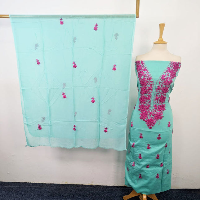 Handmade Ribbon Work Lawn Shirt with Chiffon Dupatta 3Pc Unstitched