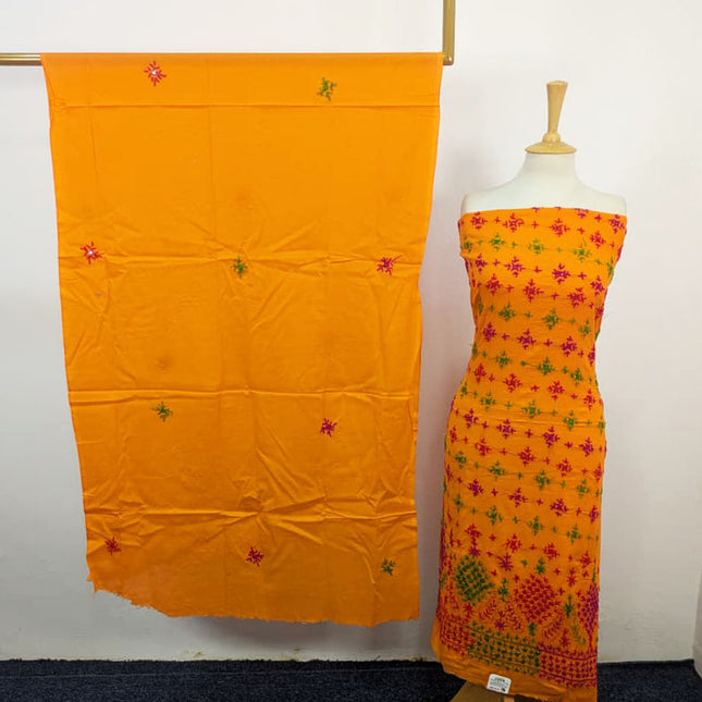 Fancy Lawn with Multicolor Balochi Tanka Work & Chiffon Dupatta 3Pc Unstitched