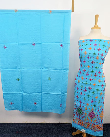 Fancy Lawn with Multicolor Balochi Tanka Work & Chiffon Dupatta 3Pc Unstitched