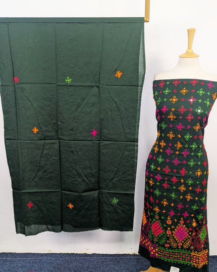 Fancy Lawn with Multicolor Balochi Tanka Work & Chiffon Dupatta 3Pc Unstitched