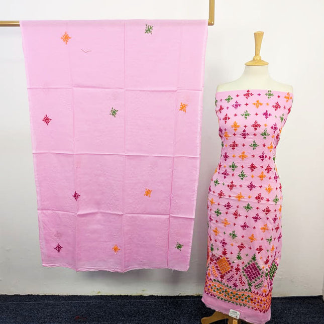 Fancy Lawn with Multicolor Balochi Tanka Work & Chiffon Dupatta 3Pc Unstitched