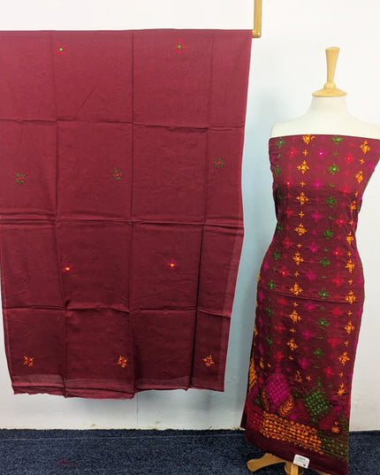 Fancy Lawn with Multicolor Balochi Tanka Work & Chiffon Dupatta 3Pc Unstitched