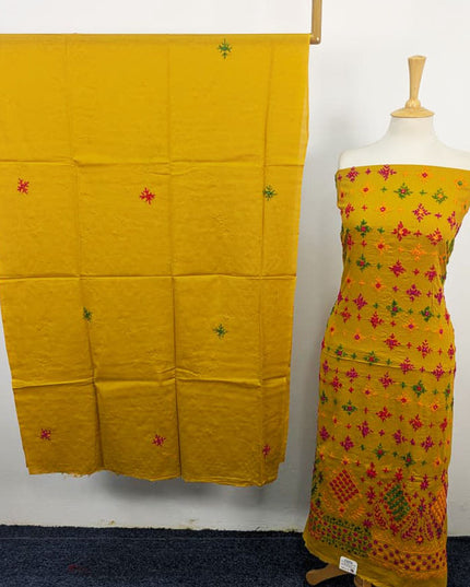 Fancy Lawn with Multicolor Balochi Tanka Work & Chiffon Dupatta 3Pc Unstitched