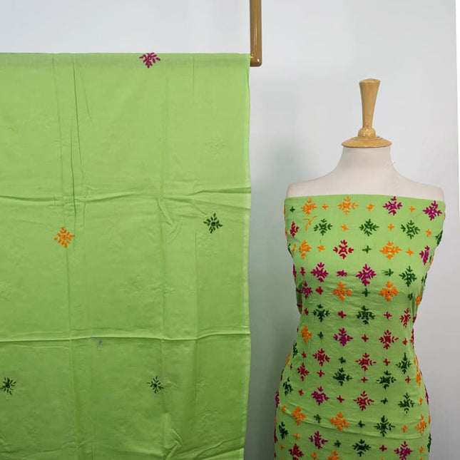 Fancy Lawn with Multicolor Balochi Tanka Work & Chiffon Dupatta 3Pc Unstitched