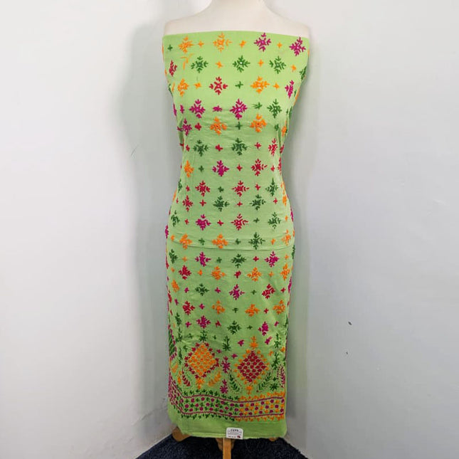 Fancy Lawn with Multicolor Balochi Tanka Work & Chiffon Dupatta 3Pc Unstitched