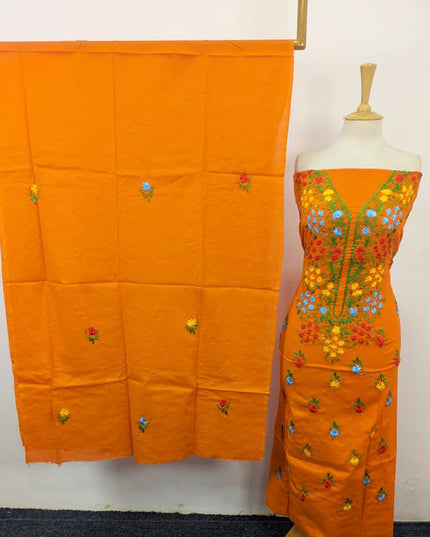 Handmade Multicolor Ribbon Work Lawn with Chiffon Dupatta 3Pc Unstitched