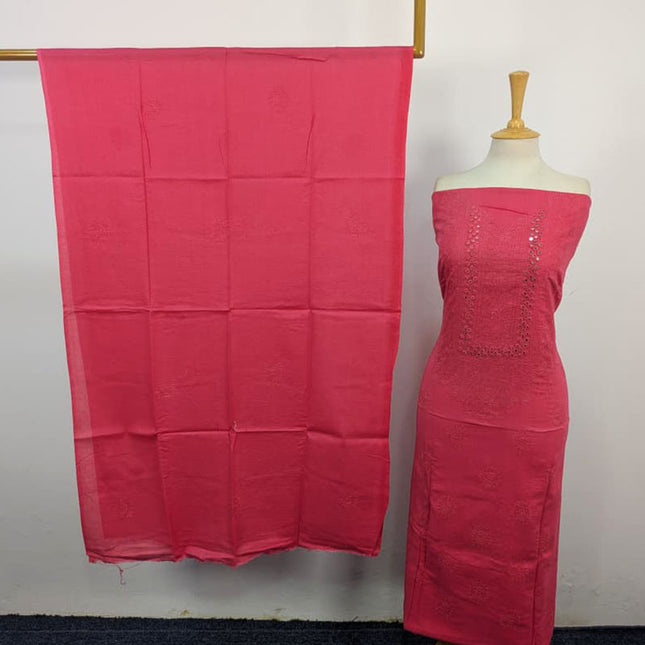 Handmade Shadow + Mirror Work Lawn Shirt Dupatta 3Pc Unstitched