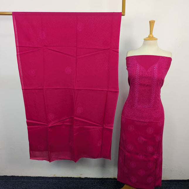 Handmade Shadow + Mirror Work Lawn Shirt Dupatta 3Pc Unstitched