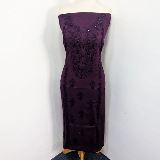 Lawn with Handmade Pakka Tanka + Mirror Work & Chiffon Dupatta 3Pc
