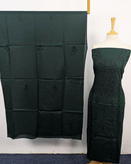 Lawn with Handmade Pakka Tanka + Mirror Work & Chiffon Dupatta 3Pc