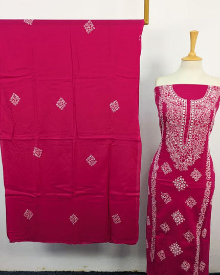 Fancy Lawn with Handmade Pakka Tanka + Mirror Work & Chiffon Dupatta 3Pc