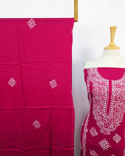 Fancy Lawn with Handmade Pakka Tanka + Mirror Work & Chiffon Dupatta 3Pc
