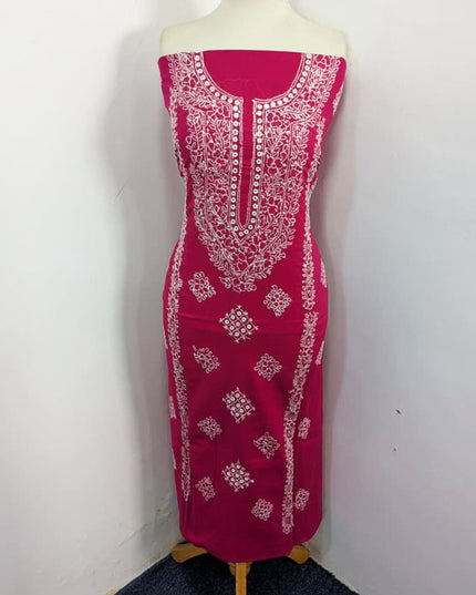 Fancy Lawn with Handmade Pakka Tanka + Mirror Work & Chiffon Dupatta 3Pc