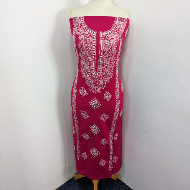 Fancy Lawn with Handmade Pakka Tanka + Mirror Work & Chiffon Dupatta 3Pc