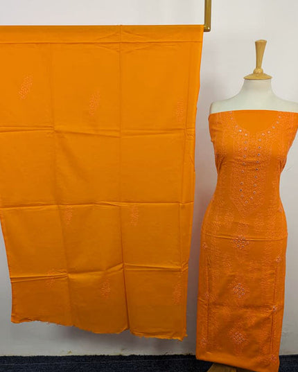 Handmade Pakka Tanka + Mirror Work Lawn Shirt & Chiffon Dupatta 3Pc