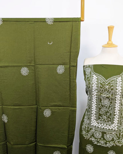 Lawn with Handmade Pakka Tanka + Mirror Work & Chiffon Dupatta 3Pc