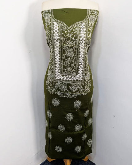 Lawn with Handmade Pakka Tanka + Mirror Work & Chiffon Dupatta 3Pc