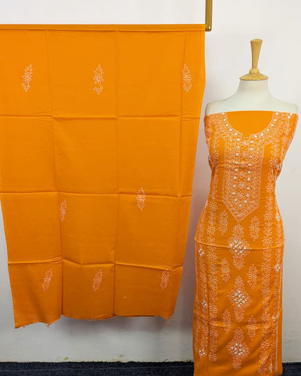 Handmade Pakka Tanka + Mirror Work Lawn Shirt & Chiffon Dupatta 3Pc