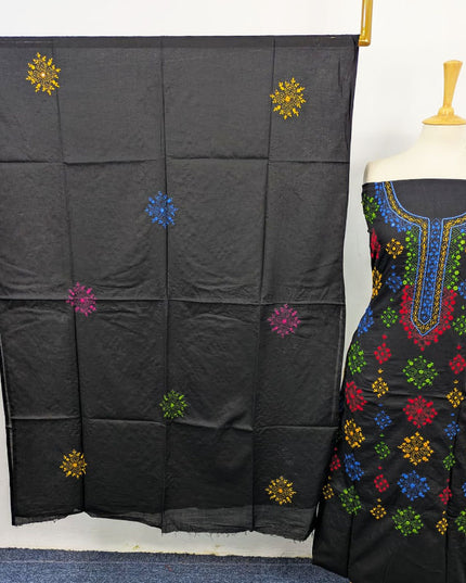 Lawn with Handmade Multicolor Balochi Tanka + Mirror Work 3Pc Unstitched