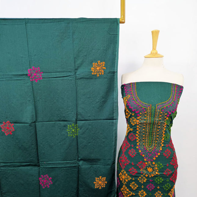 Handmade Multicolor Balochi Tanka + Mirror Work Lawn 3Pc Unstitched