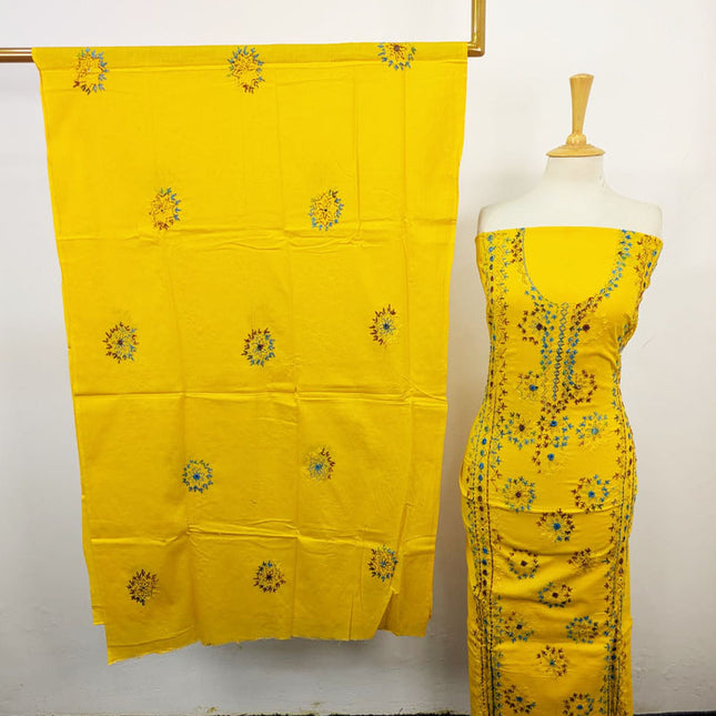 Lawn with Handmade Multicolor Balochi Tanka + Mirror Work 3Pc Unstitched