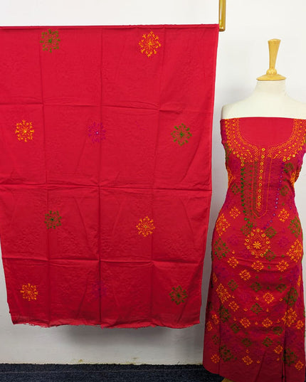 Handmade Multicolor Balochi Tanka + Mirror Work Lawn 3Pc Unstitched