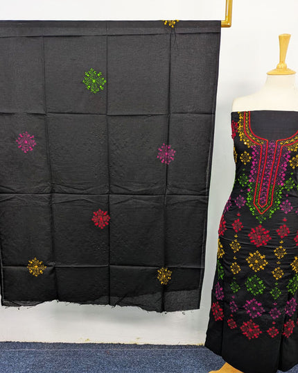 Lawn with Handmade Multicolor Balochi Tanka + Mirror Work 3Pc Unstitched