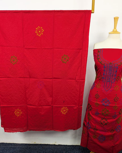 Lawn with Handmade Multicolor Balochi Tanka + Mirror Work 3Pc Unstitched