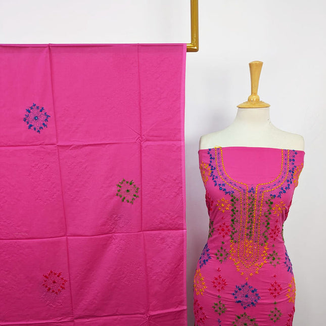Lawn with Handmade Multicolor Balochi Tanka + Mirror Work 3Pc Unstitched